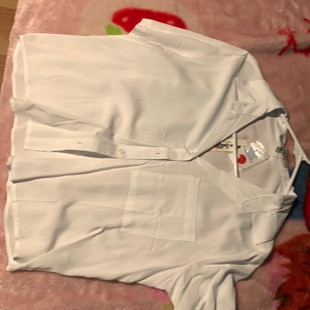 White box button up shirt (medium)